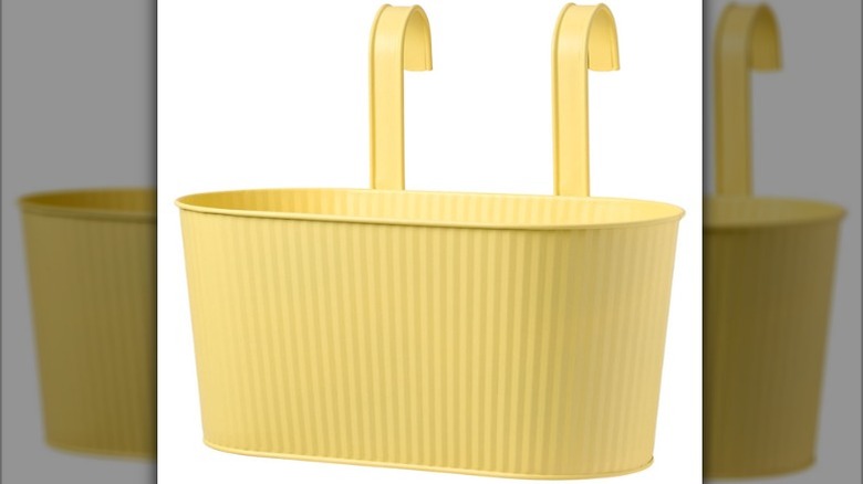 Belavi Yellow Metal Planter trough