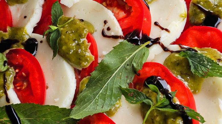 Caprese salad with tomatoes and mozzarella