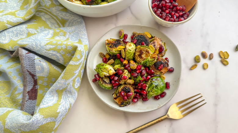 plate of brussels sprouts