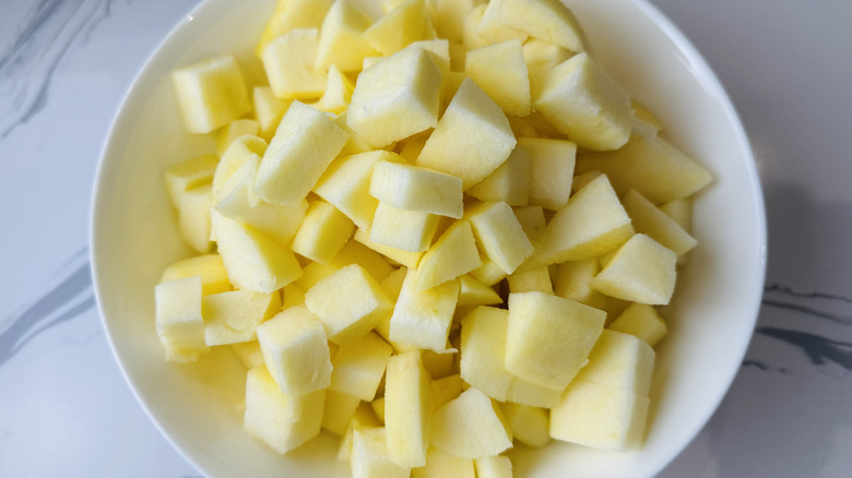 Diced apples
