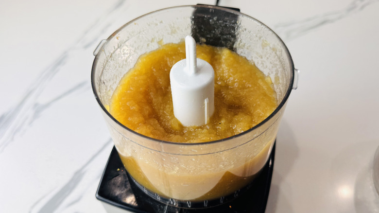 Applesauce in a small food processor