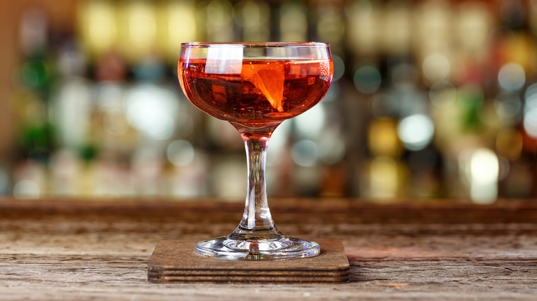 An El Presidente cocktail on a bar top