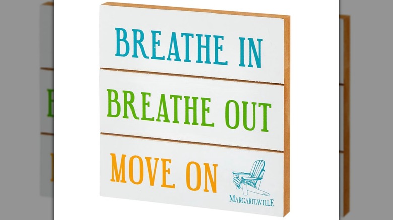 Margaritaville word block décor