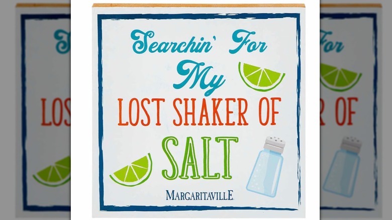 Margaritaville word block décor