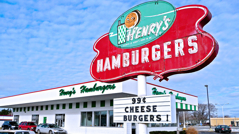 Henry's Hamburgers signage