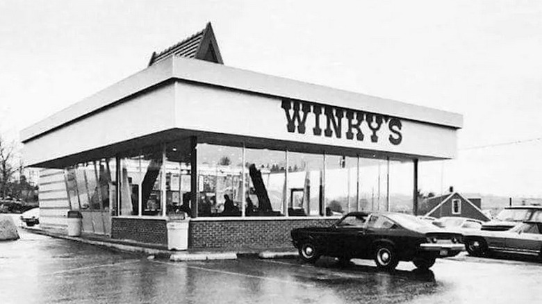 Black and white image of Winky's