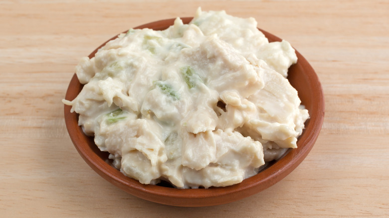 Chicken salad in a bowl