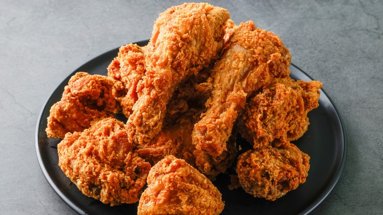 Fried chicken on a plate