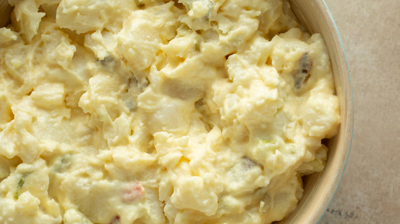 Potato salad in a bowl