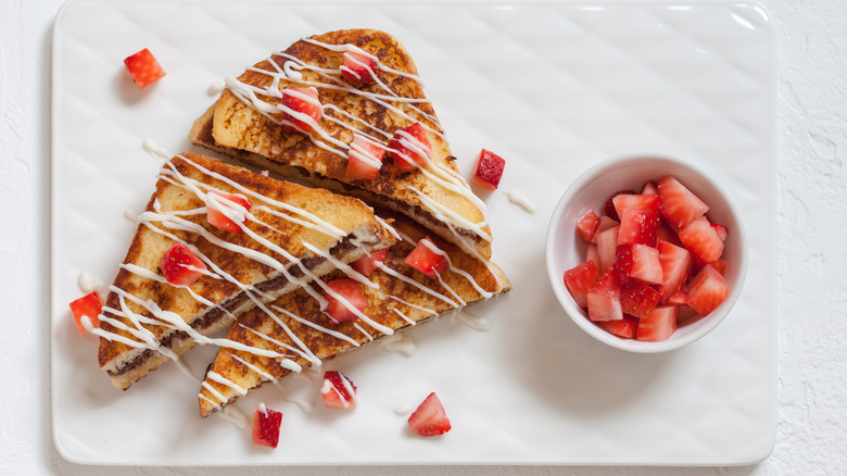 Nutella-stuffed French toast