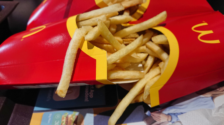 Packets of McDonald's French fries