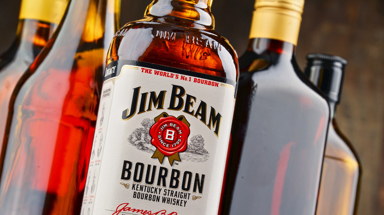 Close-up of Jim Beam bourbon