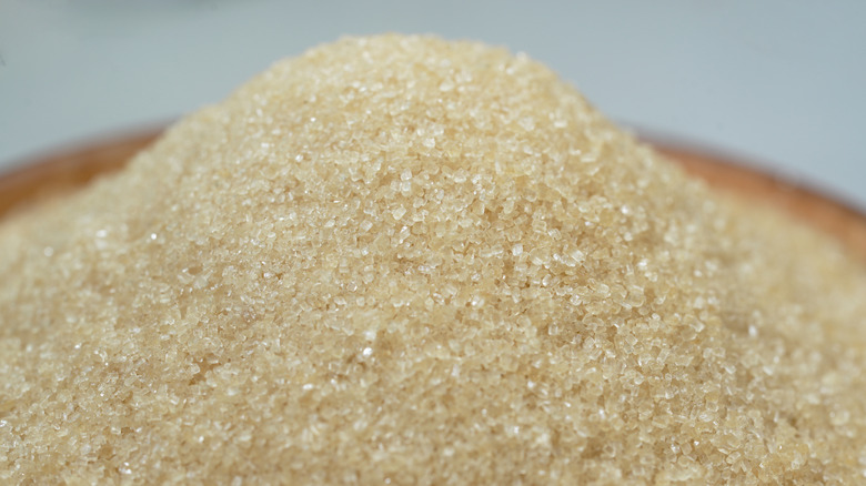 Cane sugar crystals