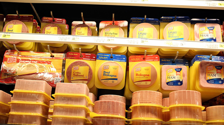 Bologna on shelf
