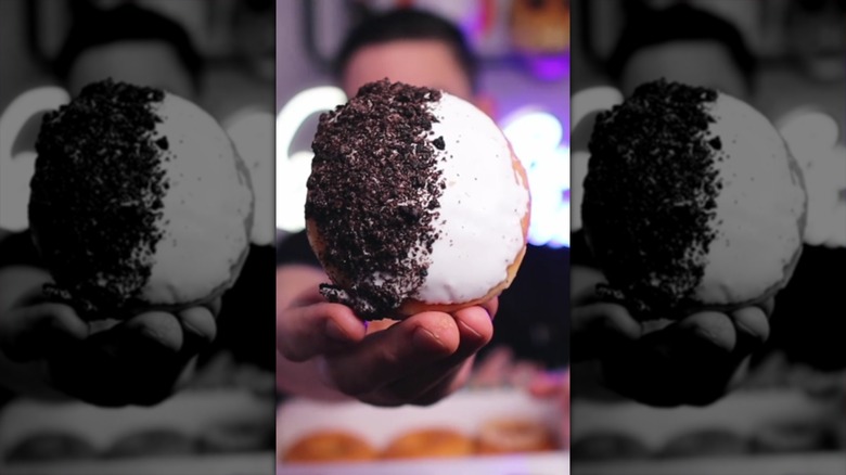 Krispy Kreme's Cookies & Kreme Cheesecake doughnut