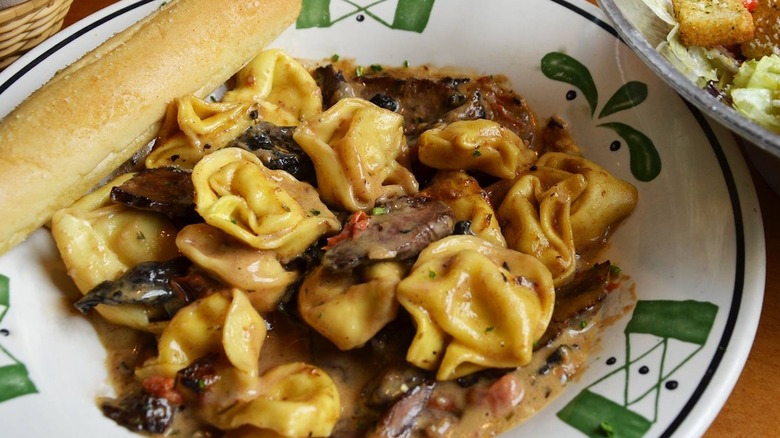 A plate of Braised Beef Tortellini at Olive Garden
