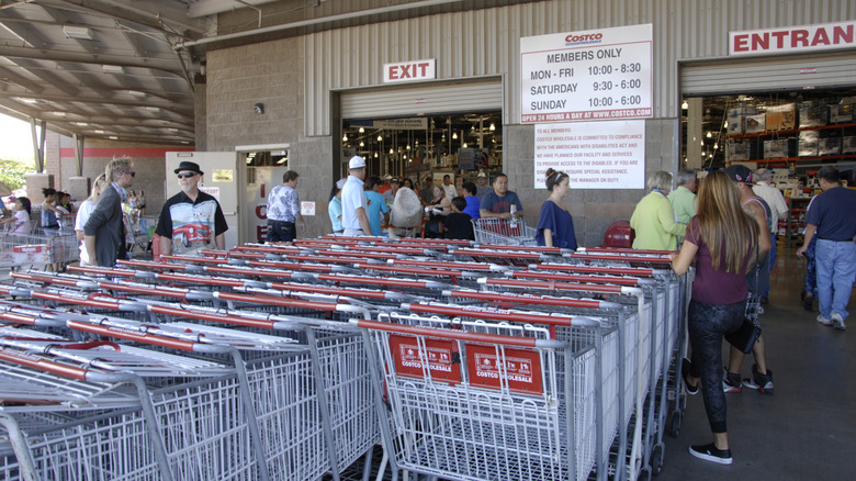Busy Costco Hawaii location with shopping carts