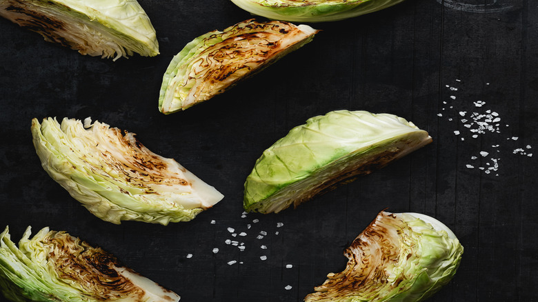 Roasted cabbage wedges