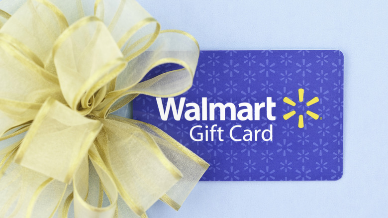 Walmart gift card with bow