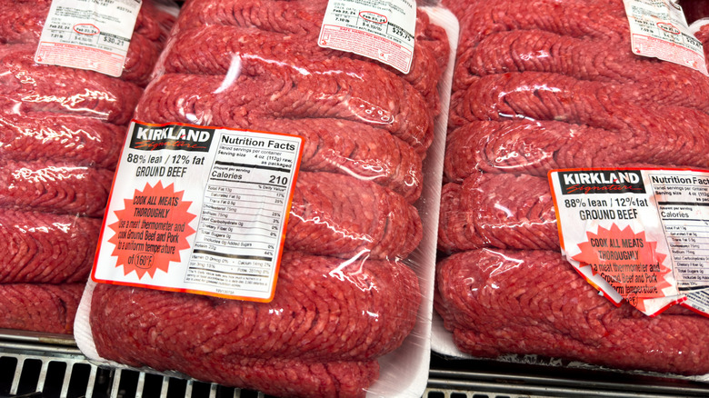 Costco's kirkland ground beef packages