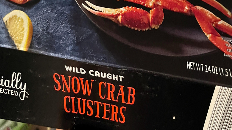 An Aldi Snow Crab Clusters box