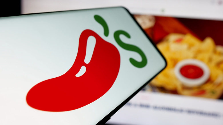 Chilli's logo on phone
