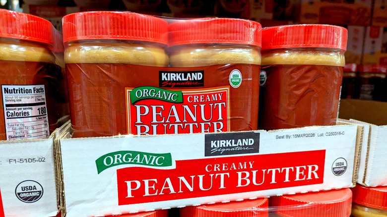 Jars of Kirkland Signature peanut butter