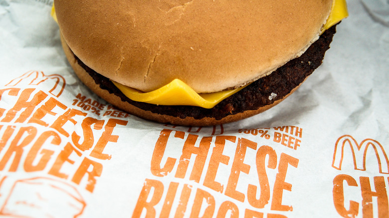 Half of McDonald's cheeseburger
