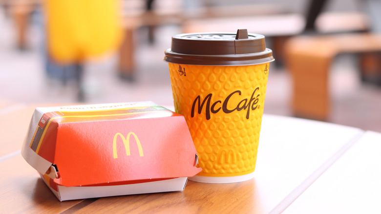 McDonald's box and McCafe cup