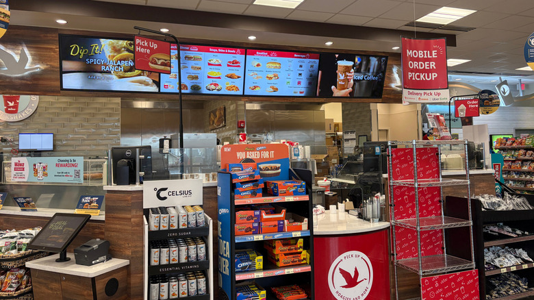 Food ordering and pickup area of Wawa