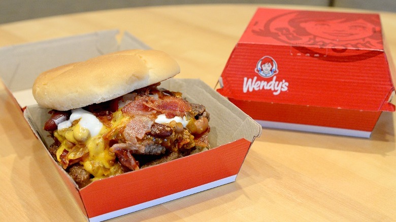 Wendy's Baconator in box