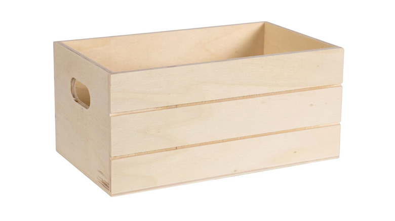 Dollar Tree Crafters Square Rectangular Wooden Crates with Handles