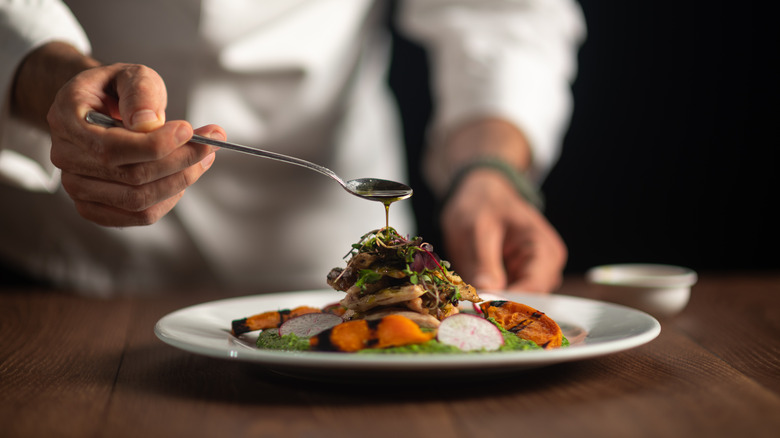 chef preparing dish