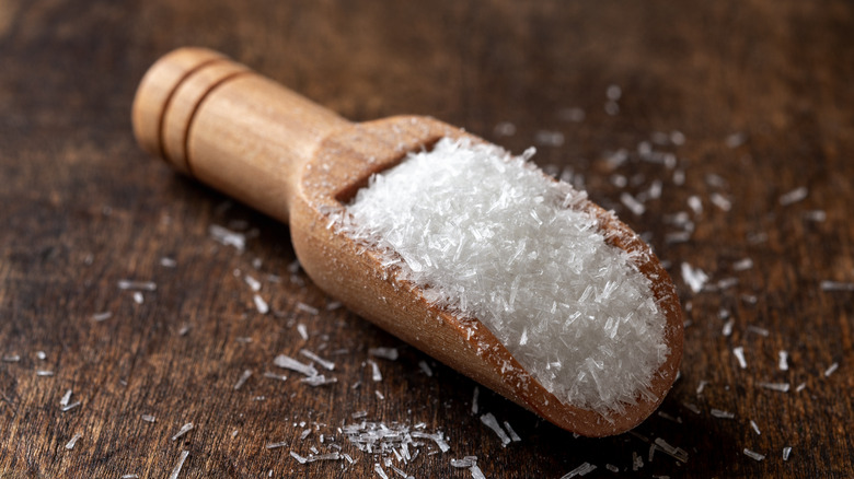 MSG on a wooden spoon