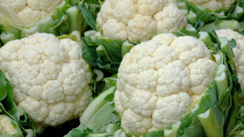 Heads of cauliflower