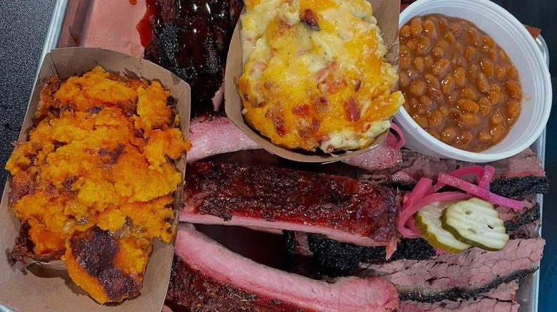 A real plate of food from Fork Grove Barbecue