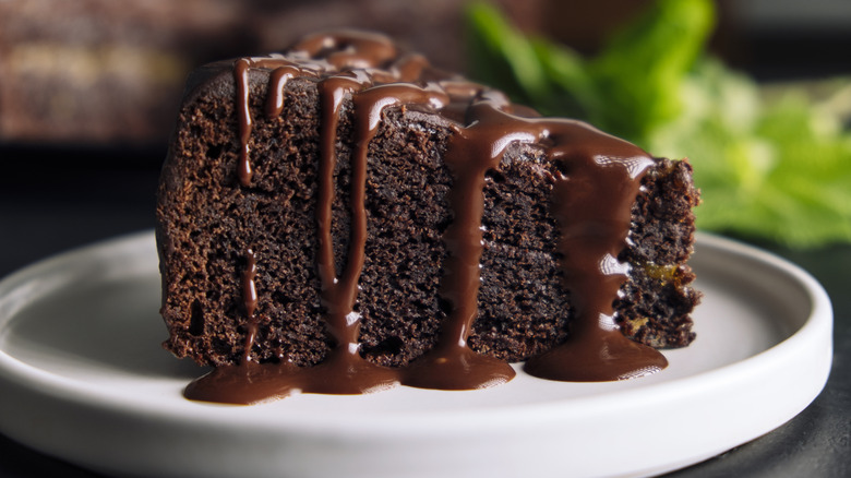slice of chocolate cake