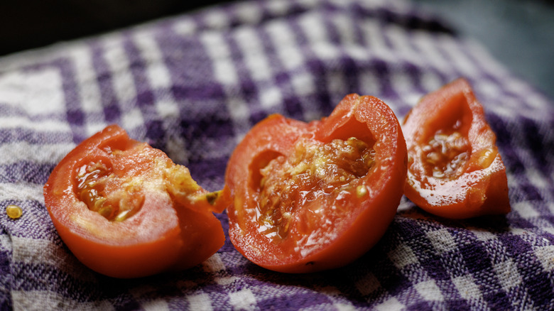 Closeup Tomato seeds