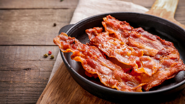 Bacon in a pan