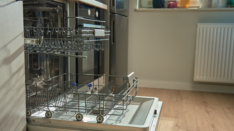 open empty dishwasher
