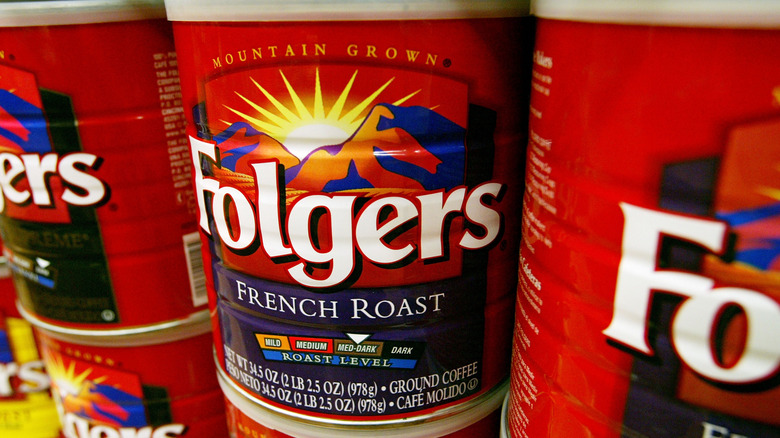 Folgers coffee cans