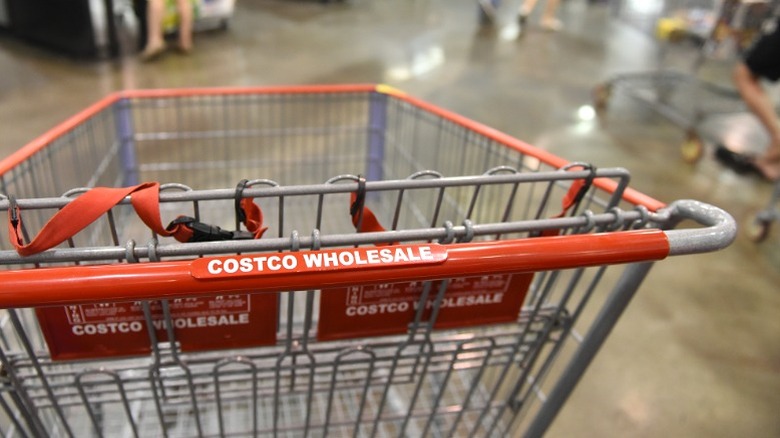Costco shopping cart inside store