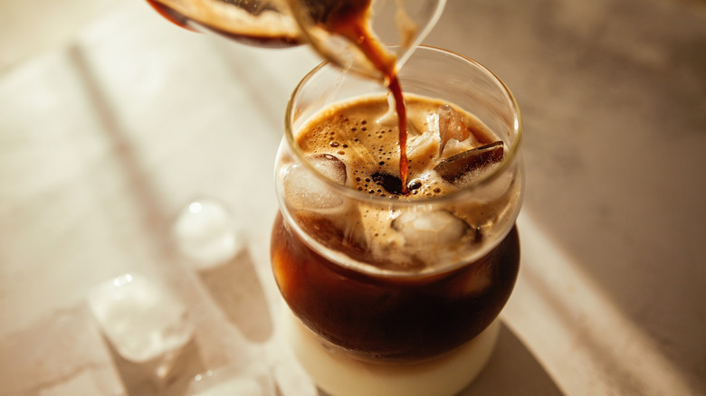 Glass of iced coffee