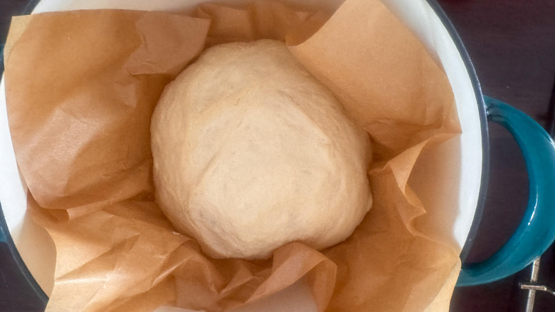 dough in pot