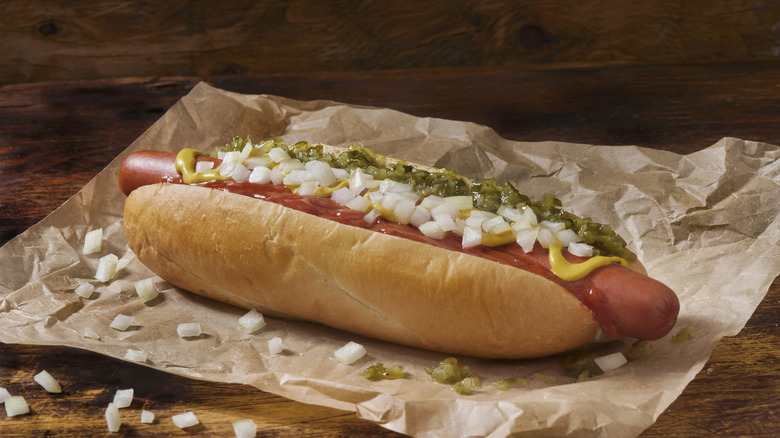 Ballpark footlong hot dog