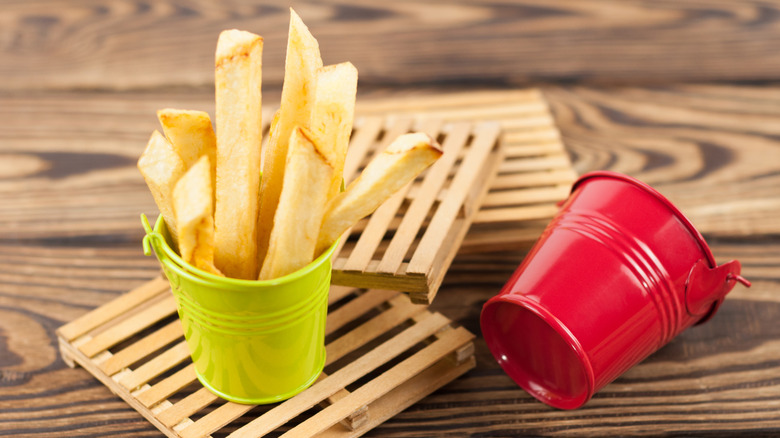 French fries in a cup