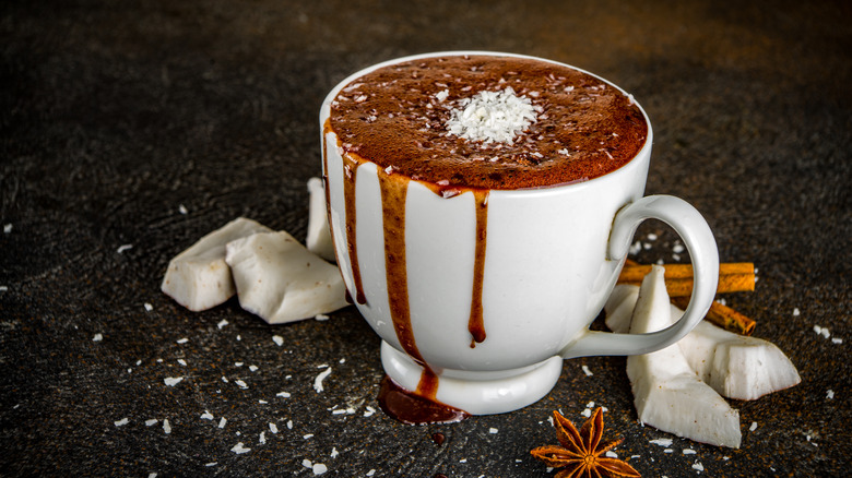 hot chocolate with coconut