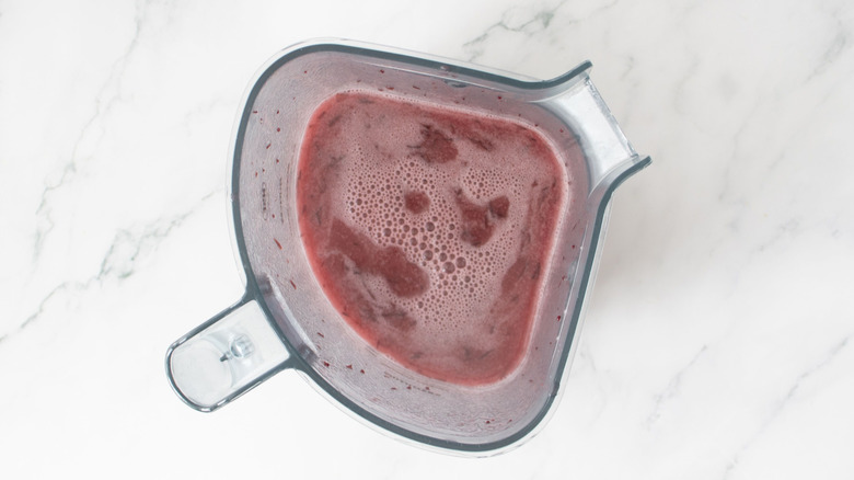 Cranberry juice in blender