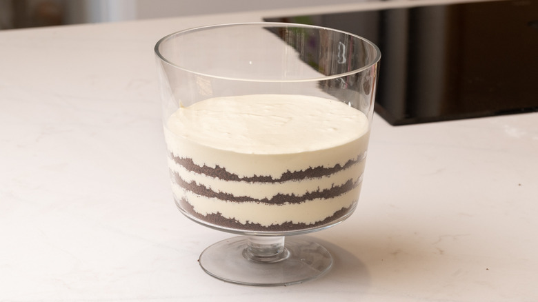 layering adult dirt cake