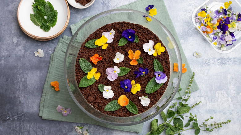 decorating adult dirt cake